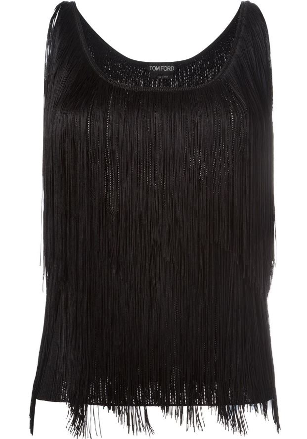 TOM FORD 스트레치 비스코스 FRINGE 탱크탑 우먼